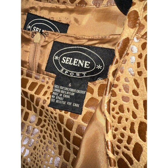 Selene Sport Vintage Alligator-Embossed Faux Leather Dress and Jacket Set - Picture 2 of 8